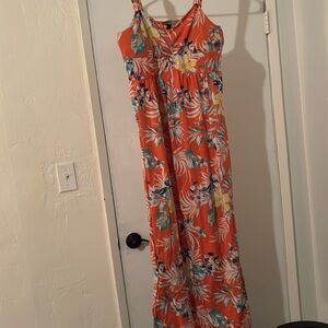 Flower Design Maxi Summer Dress